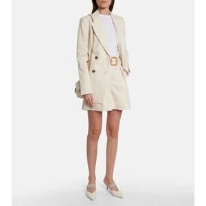 Rebecca Vallance 6 Verano Double Breasted Blazer Cotton Linen Blend